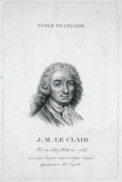 Jean-Marie Leclair (1697-1764) inciso da Lambert da French School